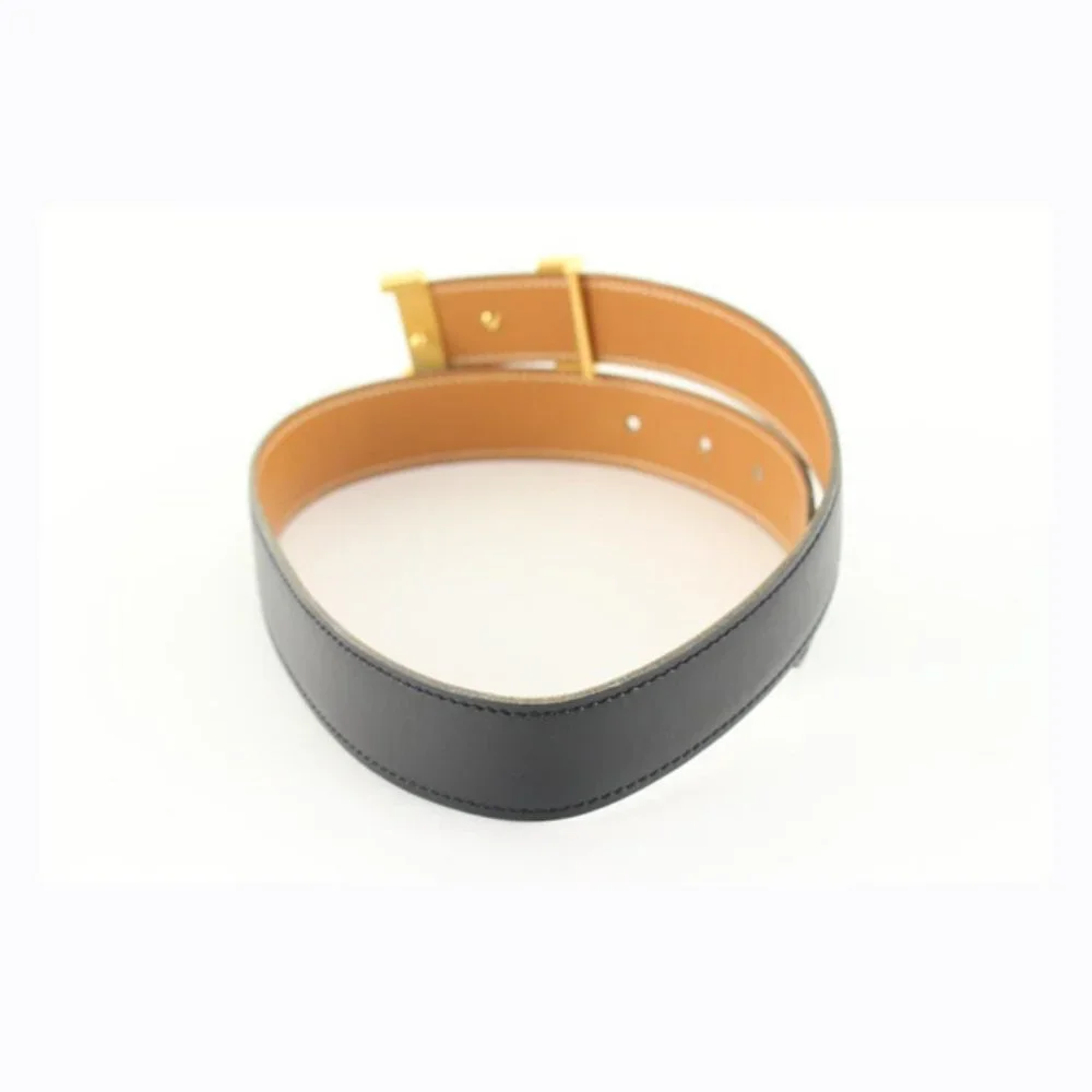 Hermès Reversible Black x Brown x Gold 24mm Constance H Logo Belt Kit 72h84s